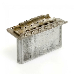NEW Q-Parts AGED COLLECTION Tremolo for '57 Strat Steel Block, DISTRESSED NICKEL