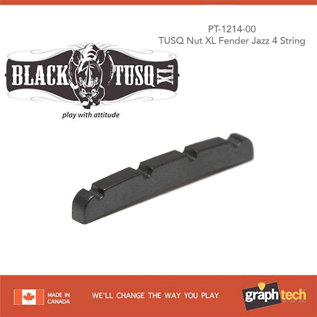 NEW Graph Tech PT-1214-00 BLACK TUSQ XL Slotted Nut for Fender J Bass 4-String
