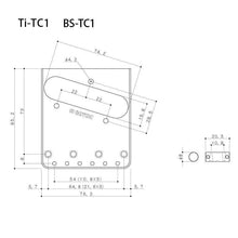 Carregar imagem no visualizador da galeria, NEW Gotoh Ti-TC1 TITANIUM Saddles BRIDGE for Fender Tele Telecaster - NICKEL