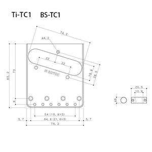 NEW Gotoh Ti-TC1 TITANIUM Saddles BRIDGE for Fender Tele Telecaster - NICKEL