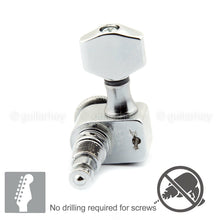 Load image into Gallery viewer, Sperzel EZ-MOUNT LOCKING Tuners 6-in-line NO DRILLING Machine Head CHROME PLATED