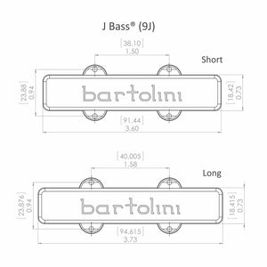 NEW Bartolini 59CBJD L3/S3 Dual Inline Coil 5-String J-Bass JAZZ Pickup SET