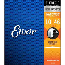 Carregar imagem no visualizador da galeria, NEW Elixir 12052 Nanoweb Coating Light Electric Guitar Strings 1 Set Pack 10-46