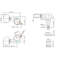 Carregar imagem no visualizador da galeria, NEW Grover Mini Rotomatic Tuners L3+R3, 205C Tuning Keys Pegs 3x3 - CHROME