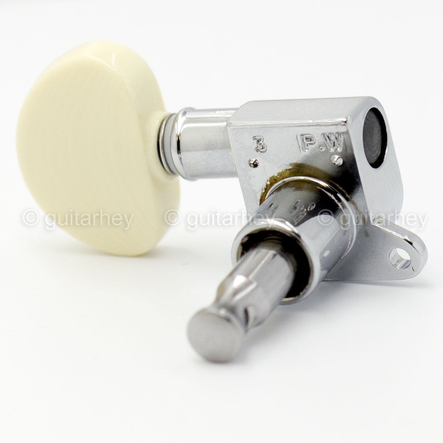 NEW Grover 205C Mini Rotomatic SET w/ LARGE SIMULATED IVORY Buttons 3x3 - CHROME