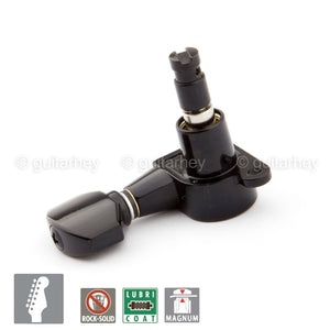 NEW Gotoh SG360-07 MG MINI Locking Keys Set 6 in line Schaller Style - BLACK