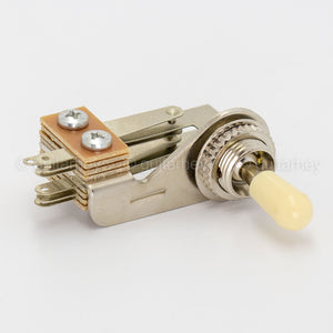 NEW Right Angle 3-Way Toggle Switch for 3-Pickups - Made in Japan - IVORY KNOB