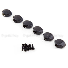 Load image into Gallery viewer, NEW (6) Buttons for Gotoh Tuners Mini Sealed Schaller Style - BLACK #07