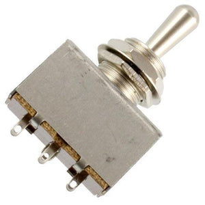 NEW Toggle Switch for Danelectro Guitar/Bass On-Off-On - CHROME Knob Handle