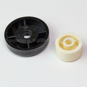 NEW (1) Concentric Stacked Knob for Danelectro Guitar or Bass, CREAM / BLACK