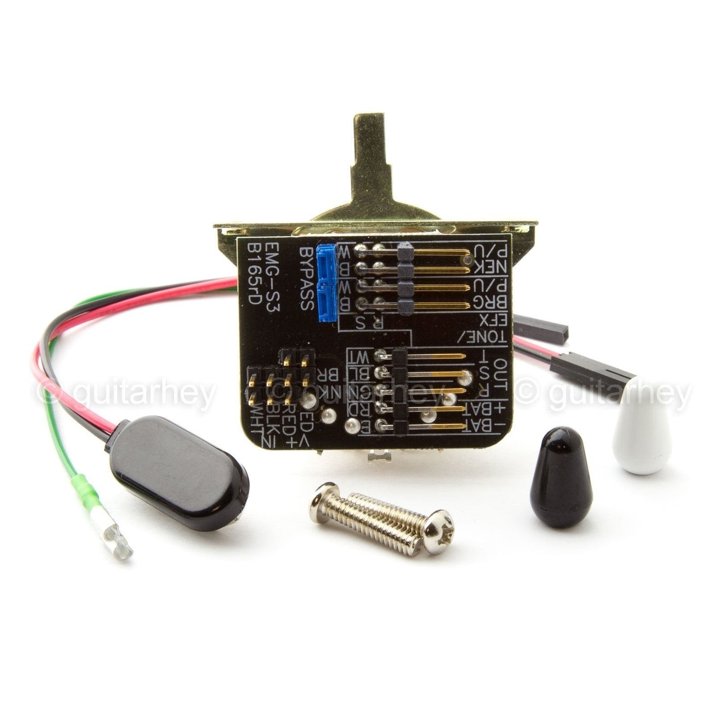 NEW EMG 3 Position STRAT Switch SOLDERLESS 3 WAY for Active Pickups w/ Hardware