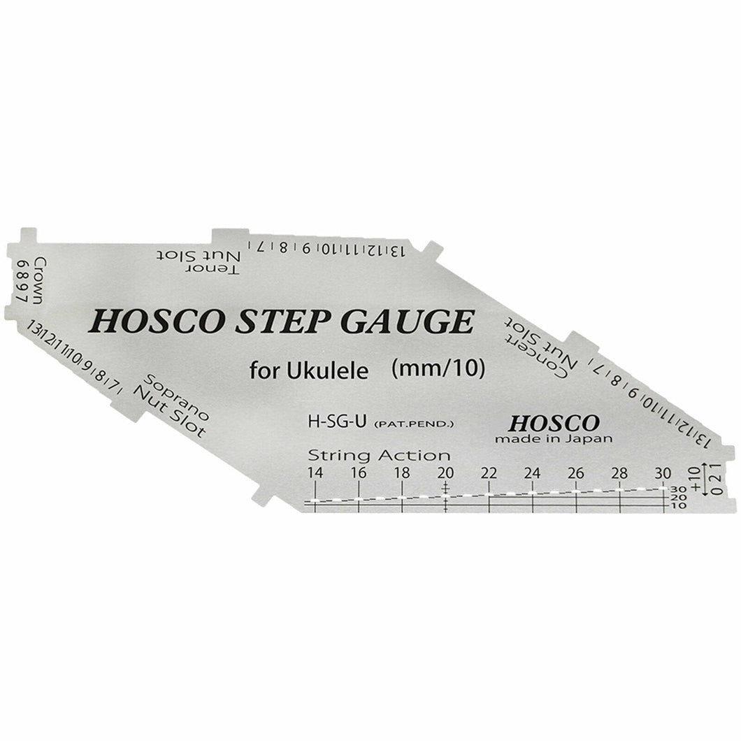 NEW Hosco Stainless Steel Step Gauge for Soprano, Concert & Tenor Size Ukuleles