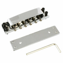 Load image into Gallery viewer, NEW Rickenbacker Style Covered Tunematic Guitar Bridge - CHROME