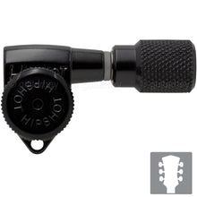 Load image into Gallery viewer, NEW Hipshot L3+R3 Grip-Locking OPEN-GEAR Tuning Keys SK1 w/ Hardware 3x3 - BLACK