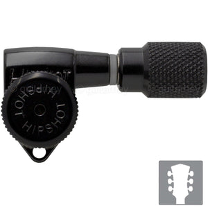 NEW Hipshot L3+R3 Grip-Locking OPEN-GEAR Tuning Keys SK1 w/ Hardware 3x3 - BLACK
