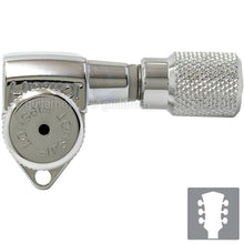 Load image into Gallery viewer, NEW Hipshot LOCKING TUNERS Grip-Lock Open-Gear w/ KNURLED Buttons 3x3 - CHROME