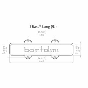 NEW Bartolini 9J-L1 Single Bridge Pickup Fender J Jazz Bass Long, BLACK