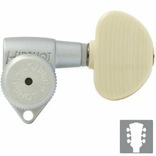 Load image into Gallery viewer, NEW Hipshot Grip-Lock Open-Gear LOCKING Tuners SIMULATED IVORY Buttons 3x3 SATIN