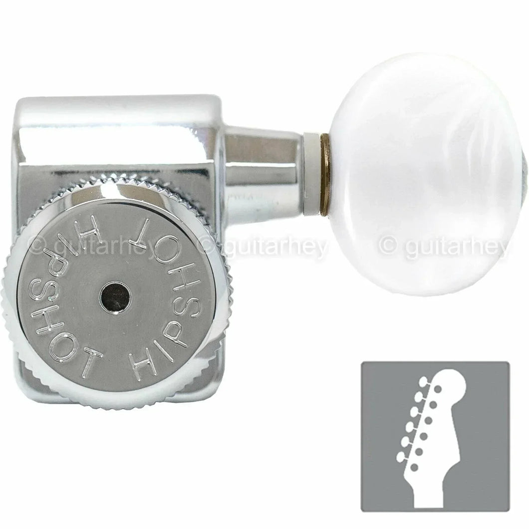 NEW Hipshot STAGGERED Tuners Fender® Directrofit™ LOCKING BTR-P Buttons - CHROME