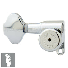 Load image into Gallery viewer, NEW Hipshot 6-in-Line LEFT-HANDED STAGGERED Mini Locking BUTTERBEAN Keys, CHROME