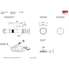 Load image into Gallery viewer, Schaller Oyster D/S (Double/Socket) Passive Internal Mount Piezo Pickup - NICKEL