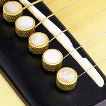 Load image into Gallery viewer, NEW Bridge Pin Set Tone Pin for Acoustic Guitars TP3M - SOLID BRASS PEARL INLAY