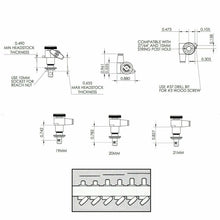 Carregar imagem no visualizador da galeria, NEW Hipshot 6-in-Line STAGGERED Locking Tuners Set Mini Tuning Keys SATIN CHROME