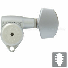 Load image into Gallery viewer, NEW Hipshot Grip-Lock Open-Gear LOCKING Tuners w/ HEX Buttons 3x3 - SATIN CHROME