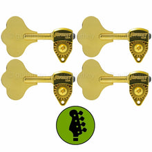 Carregar imagem no visualizador da galeria, NEW Hipshot USA HB6 1/2&quot; Ultralite® Bass Tuning 4 in Line TREBLE Clover Key GOLD