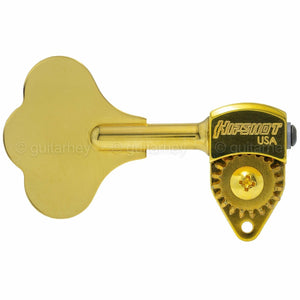 NEW (1) Hipshot USA HB6 1/2" Ultralite® Bass Tuning TREBLE Side Clover Key, GOLD