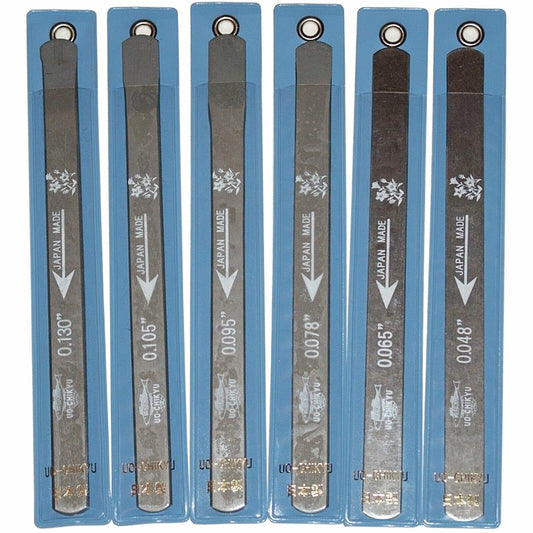 NEW Hiroshima UO-CHIKYU High Quality Bass Nut Slotting File Set (6) JAPAN Made