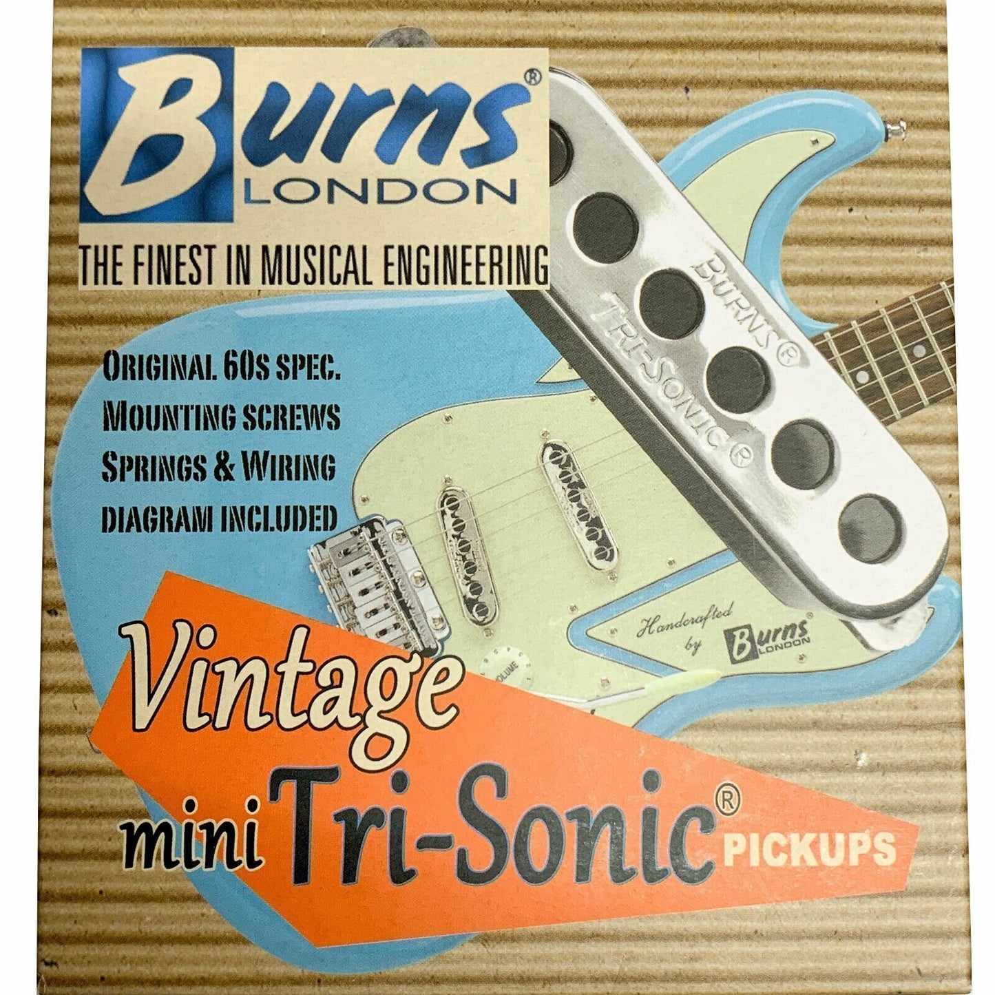 NEW Burns London® Vintage Mini Tri-Sonic Pickup Set fit Fender Strat