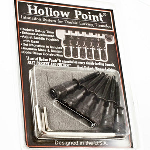 NEW (6) Hollow Point Intonation System For Floyd Rose/Ibanez Edge Tremolo, BLACK