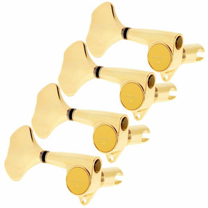 NEW Gotoh GB707 Bass Machine Heads 4-in-line Tuners TREBLE SIDE w/ Screws - GOLD