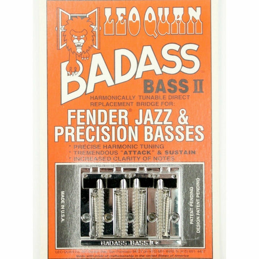NEW Leo Quan® Badass® II Bass Bridge 4 String - CHROME