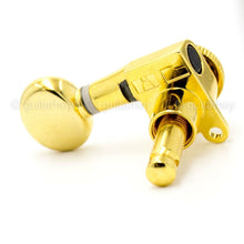 Load image into Gallery viewer, NEW Hipshot Guitar Locking Tuning L3+R3 w/ OVAL Buttons Grip-Lock 3x3 - GOLD