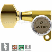 Load image into Gallery viewer, NEW Gotoh SG360-07 MGT 6 In-Line Locking Mini Tuners LEFT-HANDED - GOLD