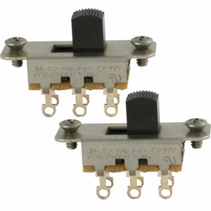 NEW (2) Switchcraft® On-On Slide Switch for Jazzmaster® and Jaguar® - BLACK