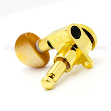 Load image into Gallery viewer, NEW Hipshot Guitar Tuning L3+R3 Set SMALL AMBER Buttons Grip-Lock 3x3 - GOLD