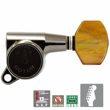 Load image into Gallery viewer, NEW Gotoh SG381-P8 HAP 6 in line Adjustable Set w/ AMBER Buttons - COSMO BLACK