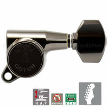 Load image into Gallery viewer, NEW Gotoh SG381-07 HAP 6 in line Adjustable Set w/ SMALL Buttons - COSMO BLACK