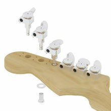 Load image into Gallery viewer, NEW Hipshot STAGGERED Tuners Fender® Directrofit™ LOCKING Pearl Buttons - SATIN