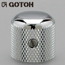 Load image into Gallery viewer, NEW (1) Gotoh Control Knob Metal DOME Bass/Guitar for 1/4 inch USA pots - CHROME