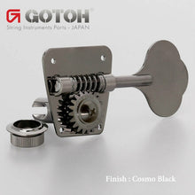 Load image into Gallery viewer, NEW Gotoh FB30 4 InLine Clover Leaf Bass Tuners Vintage Fender Style COSMO BLACK