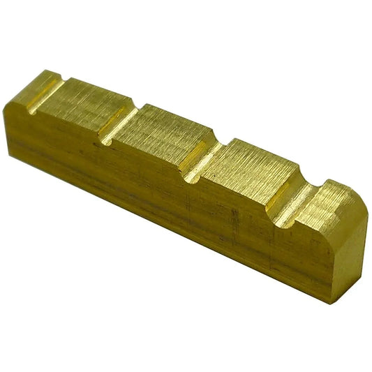 NEW High Quality Slotted Nut For Bass 40mm Curved Top, Made in Japan - BRASS