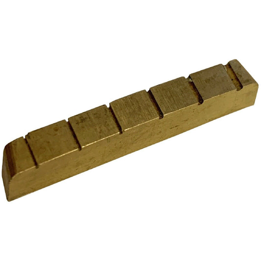 NEW High Quality Slotted Nut For Guitar V Shape, Curved Top 44mm - Japan - BRASS