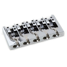Load image into Gallery viewer, NEW Hipshot 5A500AC 5-String A Style Aluminum Bass Bridge .708&quot; Spacing - CHROME