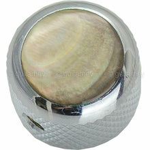 Load image into Gallery viewer, NEW (1) Q-Parts DOME Knob Single Chrome SMOKED QUARTZ Pearl SHELL