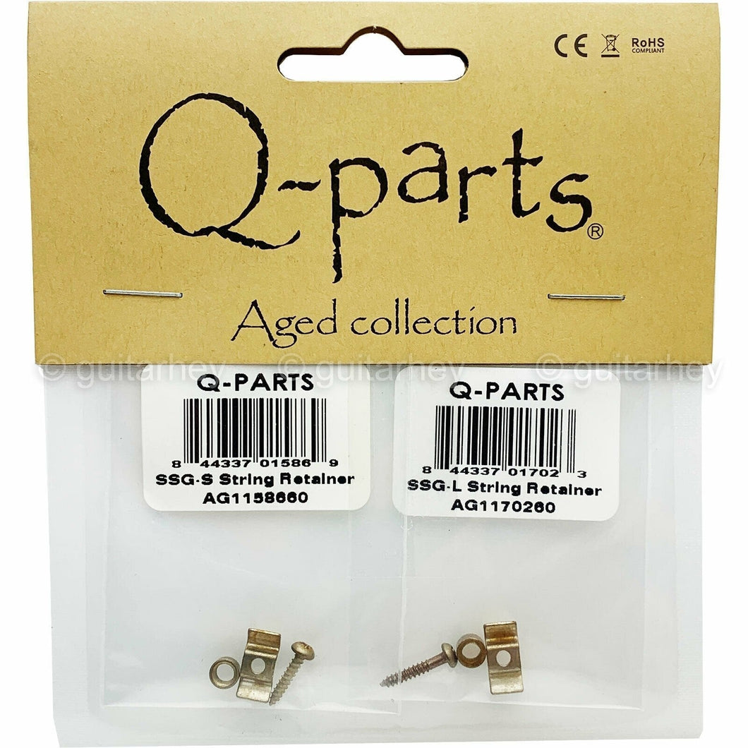 NEW Q-Parts Butterfly String Retainer Set For '59 Fender Strat - AGED NICKEL