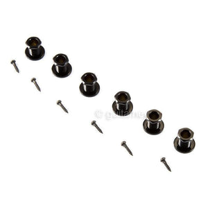 NEW Hipshot 6-in-Line LOCKING Tuners PEARLOID Buttons Non-Staggered - BLACK